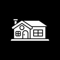 huis glyph omgekeerd pictogram vector