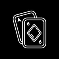 poker lijn omgekeerd pictogram vector