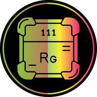 roentgenium glyph ten gevolge kleur icoon vector