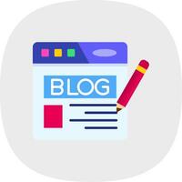 blog vlak kromme icoon vector