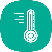thermometer glyph kromme icoon vector