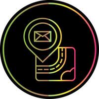 e-mail lijn helling ten gevolge kleur icoon vector