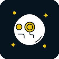 monocle glyph twee kleur icoon vector