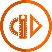 heerser glyph oranje cirkel icoon vector