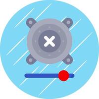 spreker vlak blauw cirkel icoon vector