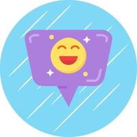 emoji vlak blauw cirkel icoon vector