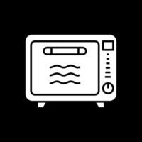 oven glyph omgekeerd pictogram vector