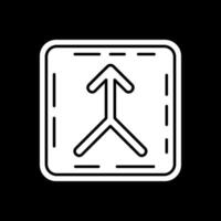 samenvoegen glyph omgekeerd icoon vector