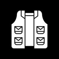 vest glyph omgekeerd pictogram vector