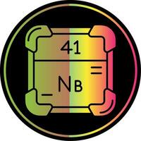 niobium glyph ten gevolge kleur icoon vector