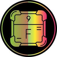 fluor glyph ten gevolge kleur icoon vector