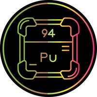 plutonium lijn helling ten gevolge kleur icoon vector