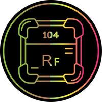 rutherfordium lijn helling ten gevolge kleur icoon vector