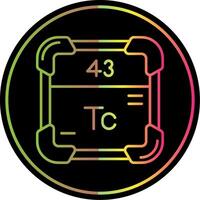 technetium lijn helling ten gevolge kleur icoon vector