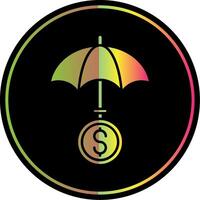 paraplu glyph ten gevolge kleur icoon vector