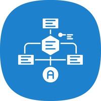 flowchart glyph kromme icoon vector