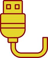 USB wijnoogst icoon vector