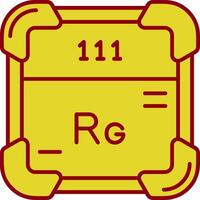 roentgenium wijnoogst icoon vector