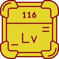 livermorium wijnoogst icoon vector