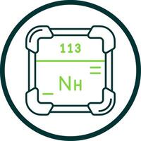 nihonium lijn cirkel icoon vector