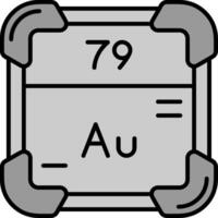 goud lijn gevulde grijswaarden icoon vector