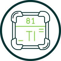 thallium lijn cirkel icoon vector