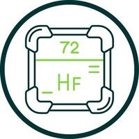 hafnium lijn cirkel icoon vector