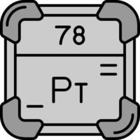 platina lijn gevulde grijswaarden icoon vector