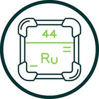 ruthenium lijn cirkel icoon vector