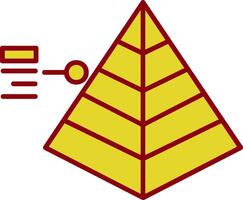 piramide wijnoogst icoon vector