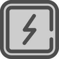 elektriciteit lijn gevulde grijswaarden icoon vector