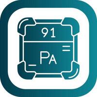 protactinium glyph helling ronde hoek icoon vector