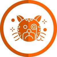 detective glyph oranje cirkel icoon vector