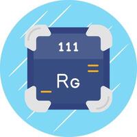 roentgenium vlak blauw cirkel icoon vector