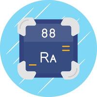 radium vlak blauw cirkel icoon vector