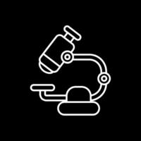 microscoop lijn omgekeerd pictogram vector