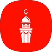 minaret glyph kromme icoon vector