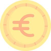 euro vlak licht icoon vector