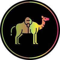 kameel glyph ten gevolge kleur icoon vector