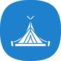 tent glyph kromme icoon vector