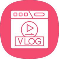 vlog glyph kromme icoon vector