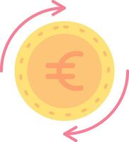 euro vlak licht icoon vector