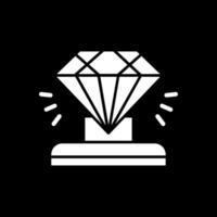 diamant glyph omgekeerd pictogram vector