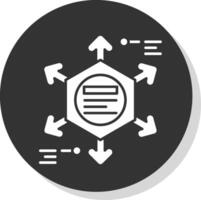 diagram glyph grijs cirkel icoon vector