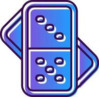domino helling gevulde icoon vector