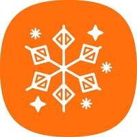 winter glyph kromme icoon vector