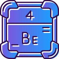 beryllium helling gevulde icoon vector