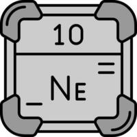 neon lijn gevulde grijswaarden icoon vector