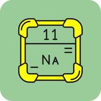 natrium gevulde geel icoon vector
