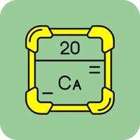 calcium gevulde geel icoon vector